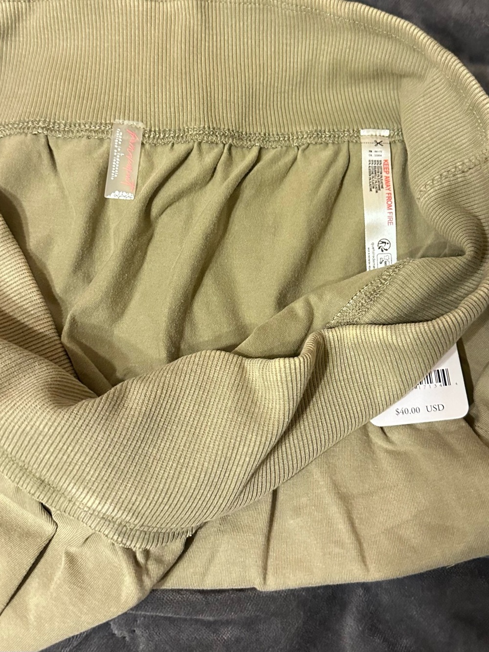 FP Movement by Free People Olive Green Matcha Hot Shot Harem Shorts NWT Large L - Picture 3 of 8